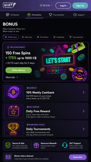 slotshake casino Gameplay