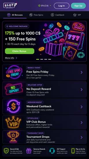 slotshake casino Gameplay